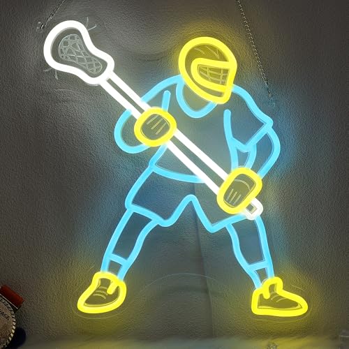 Lacrosse Neon Sign-Dimmable Sport Wall Decor With USB Power, Unique Lacrosse Gifts for Boys & Men, LED Bedroom Light for Man Cave College Dorm Lacrosse Fan Accessories - color: Color 4