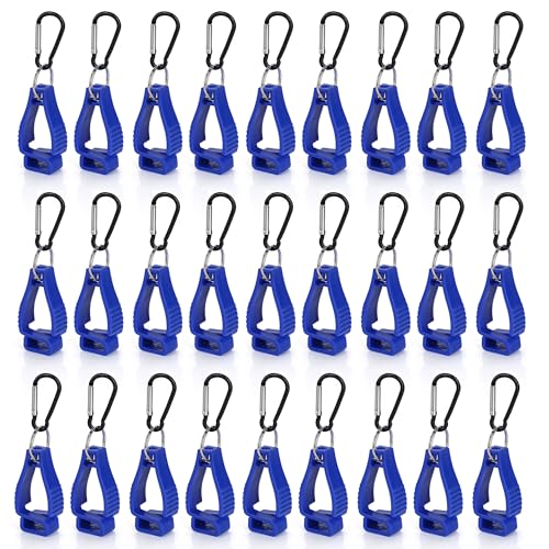 30 PCS Blue Glove Clips for Work Glove Holders, Safety Clip Glove Keeper, Gloves Grabber Clips, Gloves Belt Clips for Worker Construction