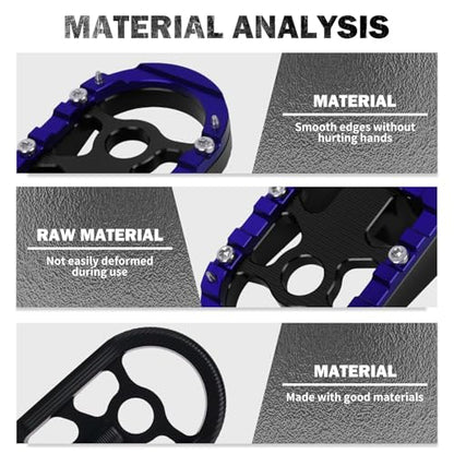 Foot Pegs Passenger Footpegs Foot Rest Pedal Fit for Harley Softail 2018-Later LiveWire 2020-Later Fat Boy Street Bob Low Rider Breakout (Blue) - color: Blue