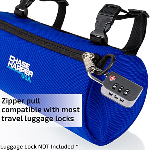 Chase Harper USA 105000 Ruckus Barrel Bag - Highly Durable Industrial Grade Ballistic Nylon Exterior with Strong Thermoplastic Insert Full Length Zippered Opening - Blue - color: Blue.
