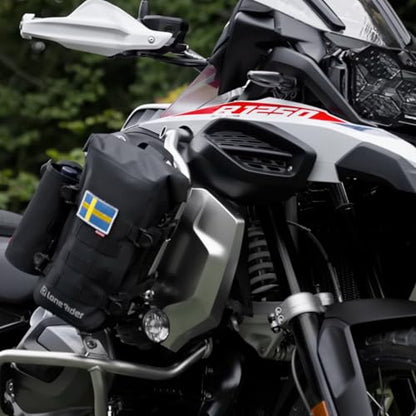 Lone Rider MiniBag 6L Waterproof Motorcycle Crash Bar Bag - with Hypalon MOLLE System, Gated G-Hooks, Cam Buckles - Front Bumper Frame Side Tail Storage - Fits MotoBags, Panniers and Luggage Racks