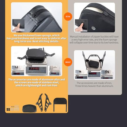 Motorcycle Accessories Rebel CMX1100 CM1100 21-24, Rear Passenger Backrest Back Rest Cushion Seat Pad Detachable Sissy Bar Sissybar Adapter for CM 1100 CMX 2021 2022 2023 2024