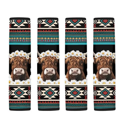 GIFTPUZZ Aztec Yak 2Pcs Car Seat Belt Cover Pads Baseball Ghost Pattern Shoulder Seatbelt Pads Cover Car Seatbelt Shoulder Strap Cushion Pads Universal Fit for Cars Bags - color: Aztec Yak