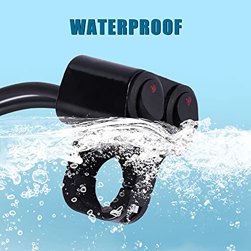 Stylemafia Waterproof Motorcycle ATV 7/8″ Light Bar Switch，Handlebar Double Control Kill Button Switch，Headlight Spotlights Hazard Brake Fog Light ON Off Switches 12v 16A (Black) - color: black, size: Double head B