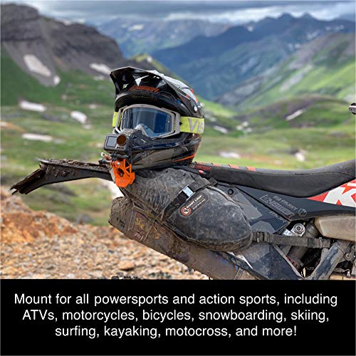 Dango Design Gripper Mount for GoPro/Osmo/Insta360 | Universal Helmet Clamp Mount for Action Cameras | Dirtbike, Motocross, Enduro, Motorcycle, and ATV Helmets | Stealth Black - color: Stealth Black
