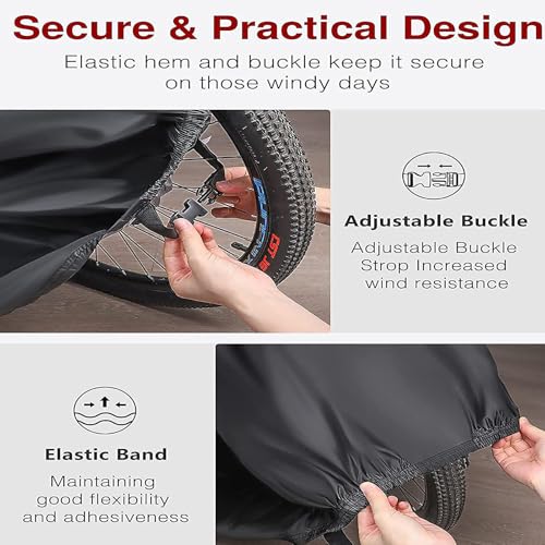 Motorbike Cover for Honda VTX 1800 C Oxford Fabric Motorcycle Cover Anti-UV Moped Cover with Lock Holes Windproof Buckle and Elastic Hem,B1-200x85x110