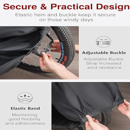 Motorbike Cover for Honda VTX 1800 C Oxford Fabric Motorcycle Cover Anti-UV Moped Cover with Lock Holes Windproof Buckle and Elastic Hem,B1-200x85x110