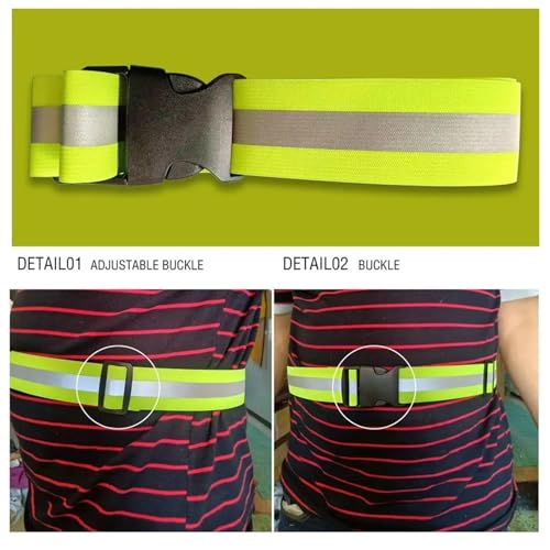 Reflective Bands 8pcs 4x120cm Reflective Elastic Belt Jogging Reflective Strap Adjustable Nighttime Safety Construction Work Gear Trekking Camping for Cycling Running - color: Orange