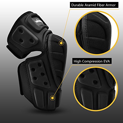 Webetop Motorcycle Knee Pads Adult High-Impact Shield-Resistance Flexible Breathable Adjustable Aramid Fiber +EVA Motocross MTB Shin Guards for Riding Skating Cycling