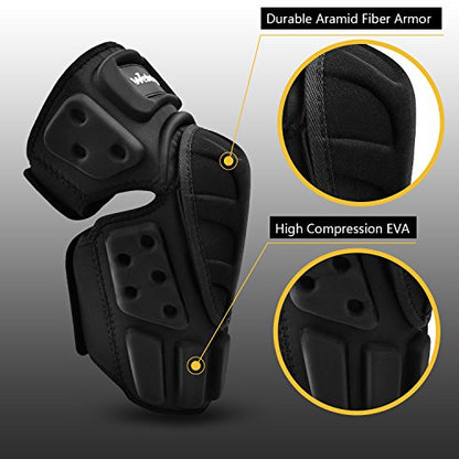 Webetop Motorcycle Knee Pads Adult High-Impact Shield-Resistance Flexible Breathable Adjustable Aramid Fiber +EVA Motocross MTB Shin Guards for Riding Skating Cycling