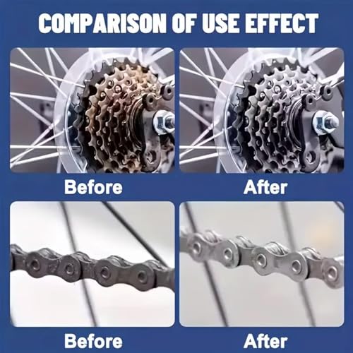 Deep-Cleaning & Rust-Resistant Bicycle Chain Cleaner, Motorcycle Chain Cleaning Kit, Bike Chains Lube And Cleaner, Bike Chains Cleaning Kit for Mountain/MTB, Ebike, Trail (3pcs) - color: 3pcs