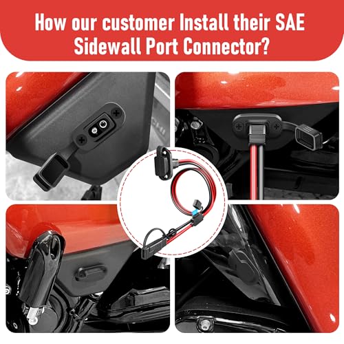 SAE Connector 5FT 10AWG, SAE Battery Quick Connect Plug Waterproof Extension Cable for Solar Panel, Street Glide, Road Glide, Motorcycle Charging Port Upgrade, RV, Solar Generator Battery Charger - size: 5FT
