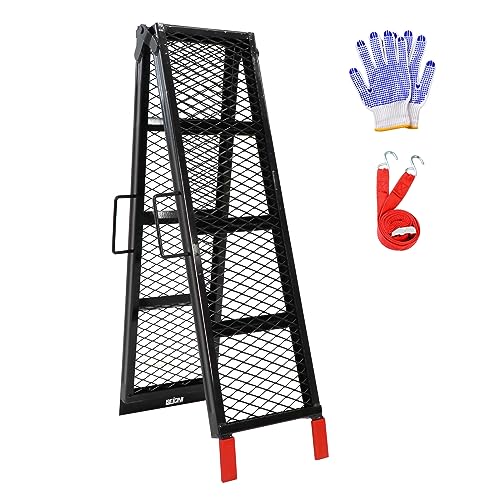 BEJONI Loading Ramp for Pickup Trucks, 80"L x 11"W Steel Folding Motorcyce Ramps 705LBS Capacity, Portable Dirt Bike Ramps, Powersports Loading Ramps for Trailers, ATV, Ebikes, Motorcycle, Pack of 1 - size: 80'' L-Usable Height: under 30''