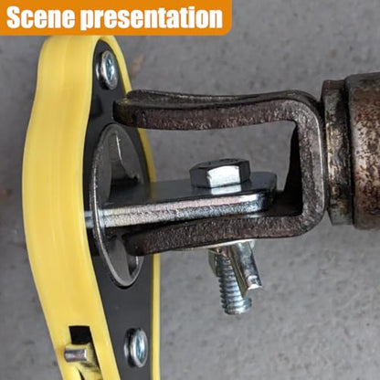 Car Jack Ratchet Wrench, Wheel Jack Lift Speed Handle with Forward and Reverse Knob Design, 360° Swivel Labor-Saving Scissor Jack Ratchet Wrench for Travel Truck Motorcycle (Yellow)