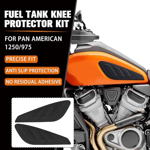 Fuel Tank Knee Pad Kit Motorcycle Rubber Tank Sticker Protector Compatible with Harley Pan America 1250 ADV PANAMERICA 1250S Special 2021-2025 NIGHTSTER 975 RH975 RH 975 2021-2025