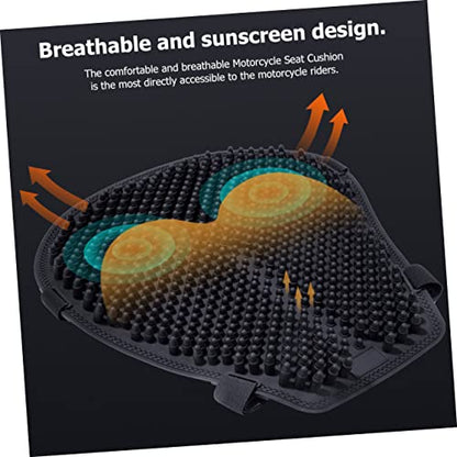 Non Skid Silicone Motorcycle Seat Cushion Thick Breathable Sunscreen Pad Shockproof Cooling Motorcycle Saddle Cover for Long Ride Comfort