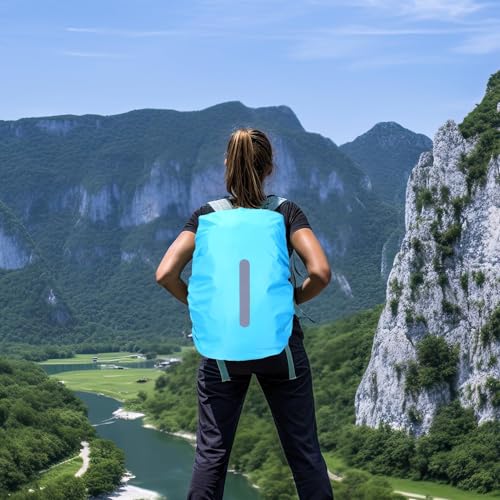 Backpack Rain Cover Waterproof Backpack Cover Rain Cover for Backpack with Reflective Strip Outdoor Back Pack Bag Covers Raincover Protector for Hiking Camping Hunting Biking Traveling 30L-40L