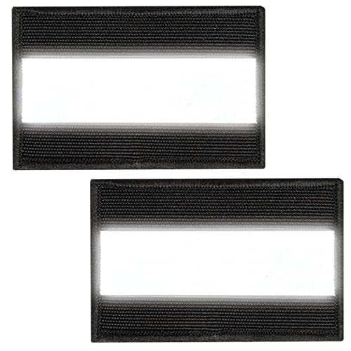 2pcs Reflective Safety Patches， Hook and Loop Reflective Patches for Night Sports, Labor Wear, Rain Jackets, Hikers, Dog Tactical Undershirts, Firefighter Rescue, Black - color: Black