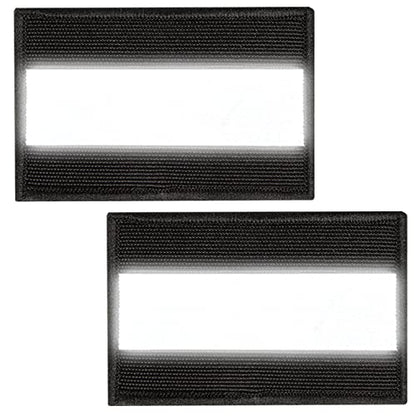 2pcs Reflective Safety Patches， Hook and Loop Reflective Patches for Night Sports, Labor Wear, Rain Jackets, Hikers, Dog Tactical Undershirts, Firefighter Rescue, Black - color: Black