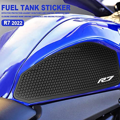 Motorcycle Gas Tank Protectors for YZFR7 R7 2022, Non-Slip Fuel Tank Sticker, Waterproof Fuel Tank Side Traction Pad for YZFR7 R7 2022