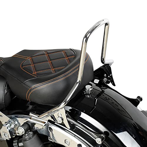 TCT-MOTORPARTS Passenger Detachable Backrest Sissy Bar Fit For Harley Touring Street Road King Glide Electra Glide 2009-2025 - color: Chrome