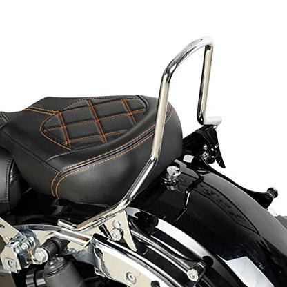 TCT-MOTORPARTS Passenger Detachable Backrest Sissy Bar Fit For Harley Touring Street Road King Glide Electra Glide 2009-2025 - color: Chrome