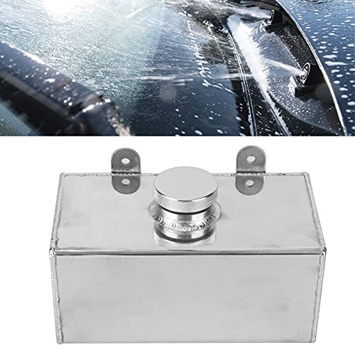 Windscreen Washer Bottle, KIMISS Intercooler Aluminium Welded 2L Polished Intercooler Spray Polished Universal for Car Parts