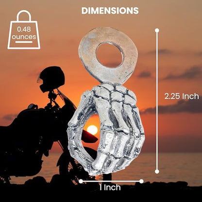 Guardian Bell Skeleton Good Luck Bell Hanger Mount | Motorcycle Bell | Lead-Free Pewter | Made in USA - color: Skeleton