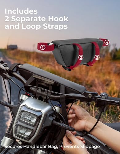 KEMIMOTO Dirt Bike Handlebar Bag- Waterproof Motorcycle Handlebar Storage Pouch, Compatible with Sur-Ron Light Bee X, S X160, X260, Talaria Sting ridstar q20 Soleil01 IN10 Ebike Green - color: Green