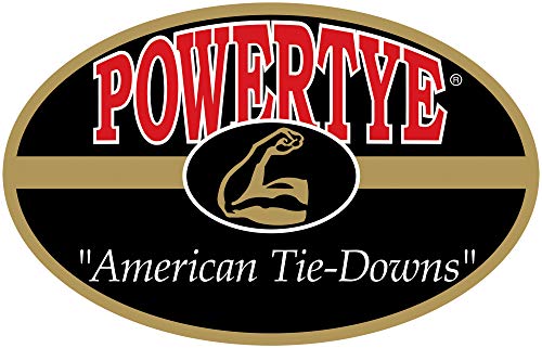 PowerTye 1.5in x 6ft Ergonomic Ratchet Tie-Down Kit w/Latching Hooks, Soft-Tyes, and Storage Bag - Made in USA - 1,000 lb. WLL / 3,000 lb. Breaking Strength - Red (Kit) - color: Red