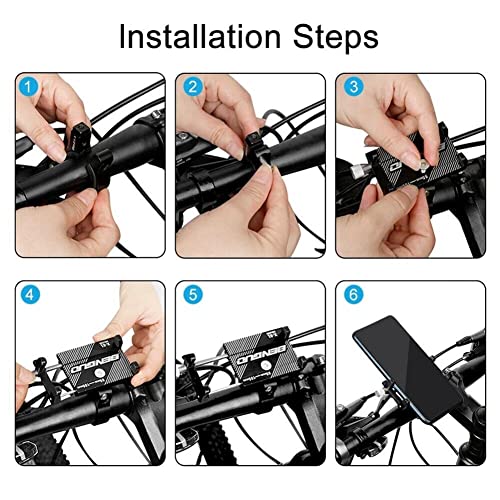 Aluminum Motorcycle Bike Bicycle Holder Mount Handlebar for Cell Phone GPS US (Silver) - color: Silver