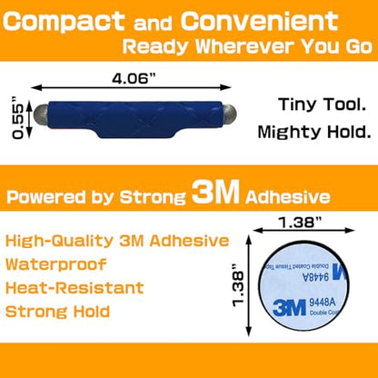 Motorcycle Stylus Pen, Magnetic Stylus for Phone, Glove-Friendly Design, Strong Magnet Hold, Helmet Mount Plate, Anti-Drop Strap, Protective Fuel Tank Film, 5 Colors - color: blue