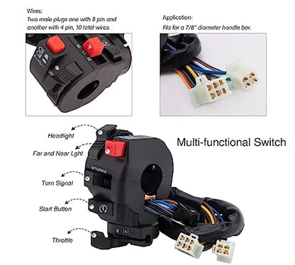 Complete GY6 Wiring Harness kit for Wiring Harness 50cc 70CC 90CC 110CC 125cc 4 Stroke ATV Dirt Bike Moped Quad Go Kart Scooter Electrics Stator Coil CDI Ignition Coil