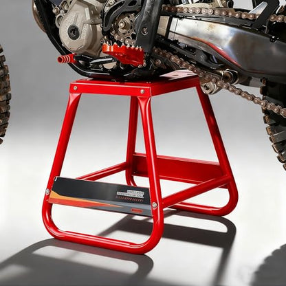 CHANGCHENG Motorcycle Stand Detachable Dirt Bike Stand Universal Anti-skid Maintenance for Most Motorcycle Dirt Bike Ebike KLX110 Surron Talaria Eride Pro Tuttio Red - color: Red