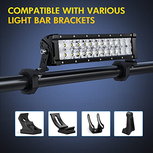 Nilight 4PCS Roll Bar Clamps Mounting Brackets LED Light Mount Clamp Tube Lights Mounts Fit on 2.135" 2.25" 2.375" 2.5" Bull Bars Roof Racks Rolls Cages for ATV UTV Truck - size: For 2.135"/2.25"/2.375"/2.5”Bar
