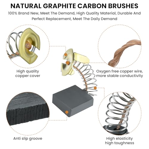 72Pcs Electric Motor Carbon Brushes Set, 24 Different Sizes Replacement Repair Kit for Various Electric Tools and Motors