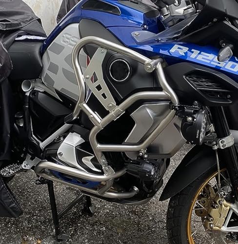 Engine Guard Crash Bar Extension for R1250GS ADV R 1250 GS Adventure 2018-2024 Motorcycle Bumper Frame Falling Protector (Black) - color: Black