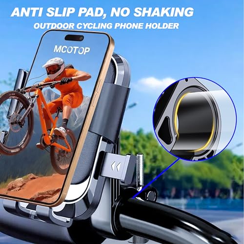 Bike Phone Holder,Motorcycle Phone Mount, 2 Pack-Black | Bicycle Handlebar Holder Mount for Adults Kids,No tools required, easy to install, For iPhone and 4.7-7" smartphones