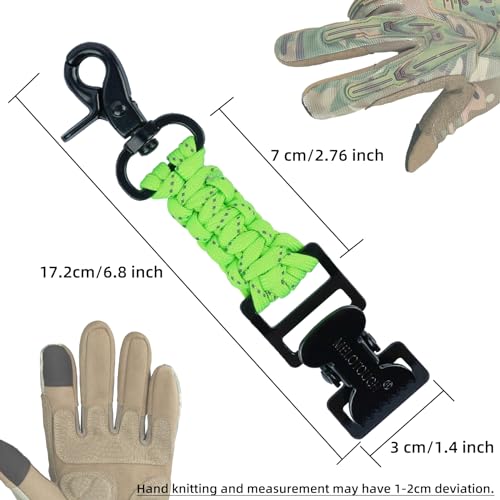 MELOTOUGH Tactical Glove Clip Holder Work Glove Holder Clip for Tactical Backpack, Tool Belt - color: Trigger Hook Lime
