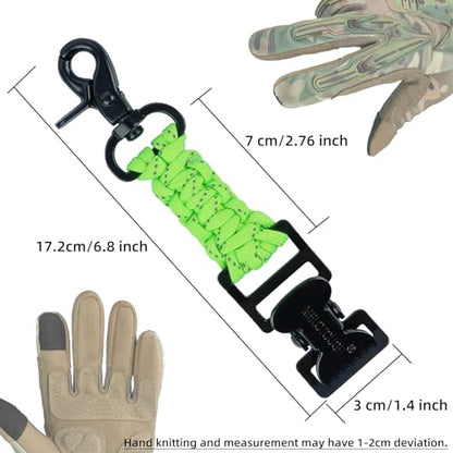 MELOTOUGH Tactical Glove Clip Holder Work Glove Holder Clip for Tactical Backpack, Tool Belt - color: Trigger Hook Lime
