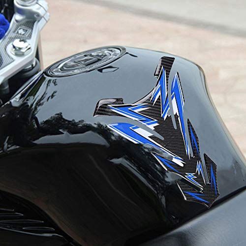 Motorcycle Tank Pad, Real Carbon Fiber Motorcycle Gas Tank Pad Protector Sticker Decal Replacement Direct Pasting Self Adhesive Motorcycle Stickers and Decals