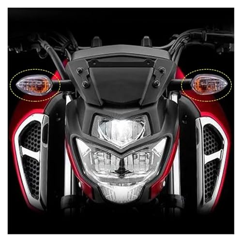 2PCS Motorcycle Turn Signal Light Indicator Lamp Compatible With YAMAHA YZF R1 R6 R125 R25 R3 FZ-6N XJ6 Front Back Blinker Blub Universal(White) - color: White