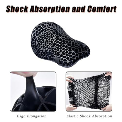 Motorcycle Gel Seat Cushion for Can-Am Ryker 900 2019–2026 Shock Absorbing Seat Pad Breathable 3D Honeycomb Comfort Seat Pad Long Distance Riding
