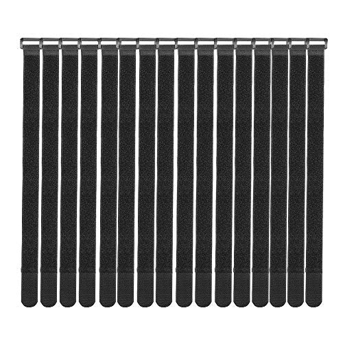 Cable Straps 1 Inch Wide, 18 Inch Cinch Straps 16 Pack - Hook and Loop Straps, Adjustable Fastening Straps, Multipurpose Cable Ties - size: 1'' x 18 ''- 16pcs