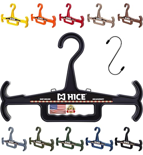 HICE - Titan Vest Hanger | Original Heavy Duty Plate Carrier & Body Armor Hanger | 200 lb Load Capacity | Durable High Impact Resin | for Police, Military, Scuba & Tactical Gear (Black) - color: Black, size: Set of 1