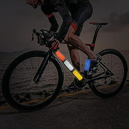 AccEncyc 50 Pcs Warning Reflective Stickers Assortment Outdoor Waterproof Reflective Tape Safety Reflective Stickers 1.2x3.25Inch Driveway Reflectors Stickers Night Visibility Adhesive Sticker - size: 50Pcs