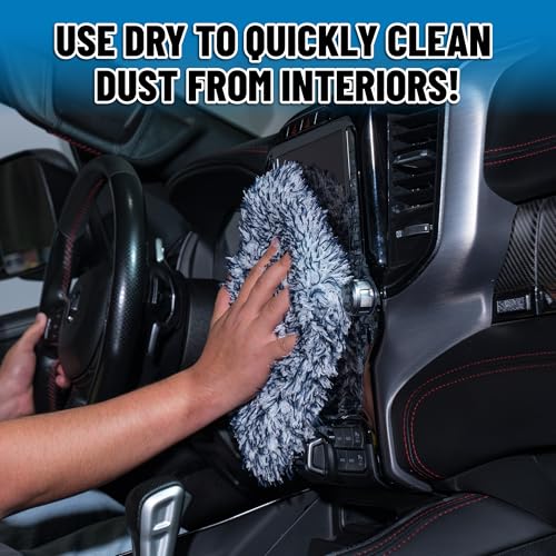 Chemical Guys Dually Wash Pad Microfiber Car Wash Pad Dual Surface Cleaning Pad for Paint Clear Coat Glass Wheels and Exterior Surfaces - size: 1 Pack, style: Wash Pad