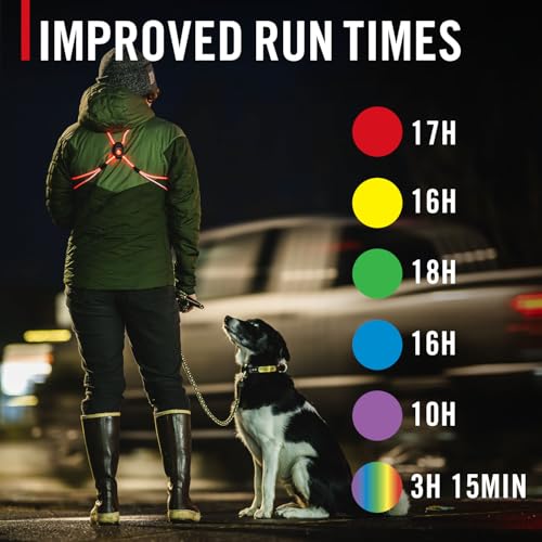 Coast LH150 Version 2.0 Rechargeable LED Hi-Vis Lighted Vest, 6+ Color Modes, Reflective, One Size Fits Most with *NEW & IMPROVED 18 HOUR RUNTIME*