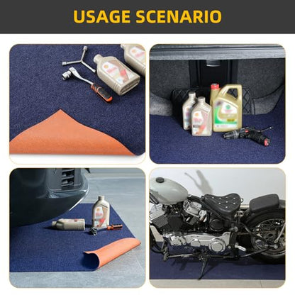 Oil Spill Mat 29" x 36", Heavy-Duty Oil Mat for Garage and Driveway, Premium Absorbent Oil Leak and Drip Mat for Under Car, Reusable Washable Spill Pad with Waterproof Slip-Resistant Backing - size: 29"x36"