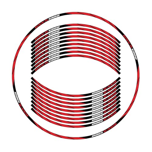 17 inch Wheel Rim Stickers Decals Tape-Compatible With Suzuki Hayabusa GSX1300R GSXR1300 1997-2007/GSX1300R 2008-2024 Motorcycle Inner Rim Tape Sticker,(Red)